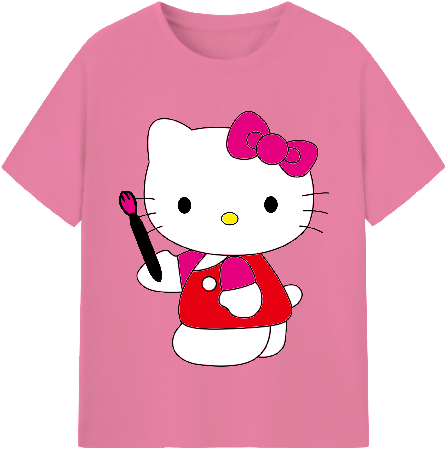 （画像用） Hello Kitty ハローキティ 綿100％半袖Tシャツ（フロントプリント）